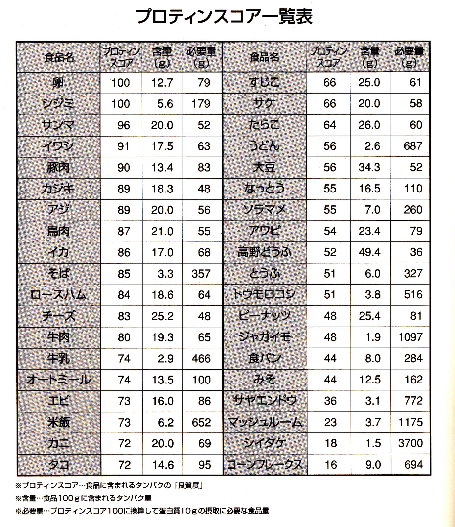 プロテインスコアー