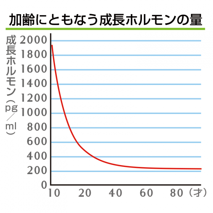 年齢別成長ホルモンの分泌