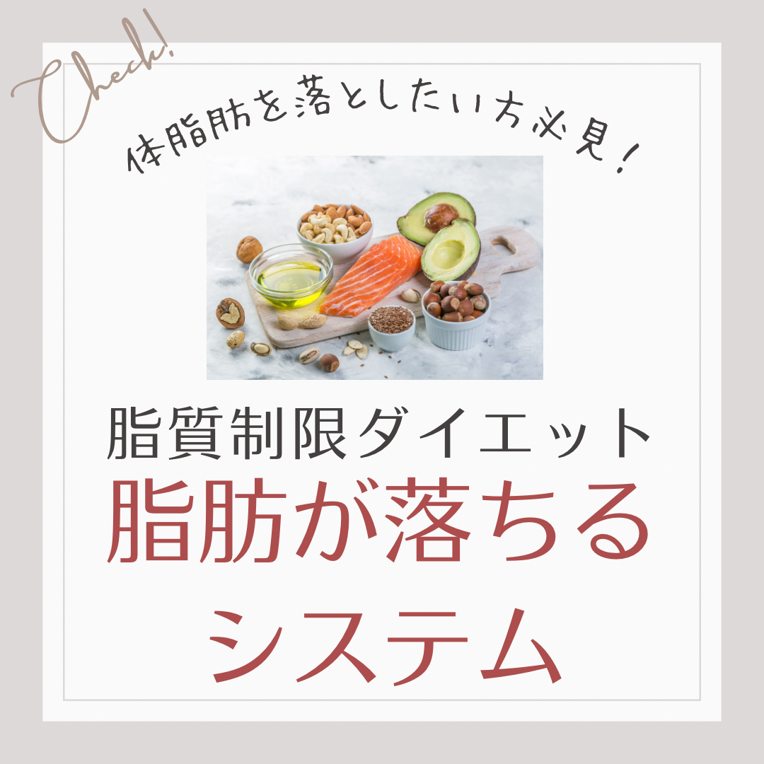 脂質制限で脂肪が落ちるシステム
