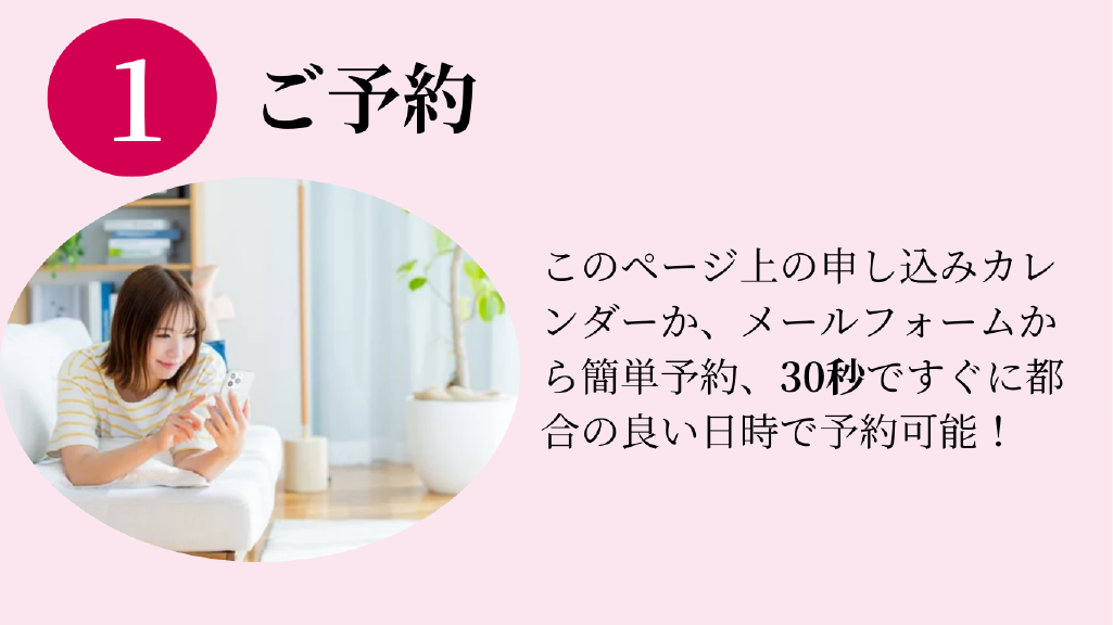 体験レッスン・カウンセリングの流れ予約